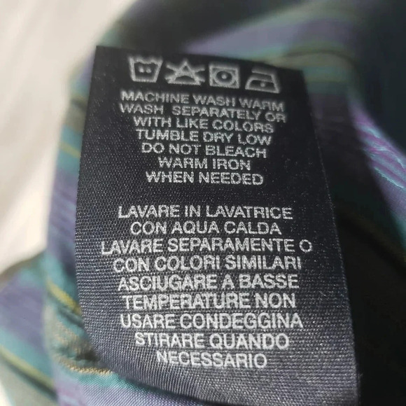 Robert Graham Mens Long Sleeve Button Down Multi-colored Striped Shirt, Size MM. - Picture 9 of 10